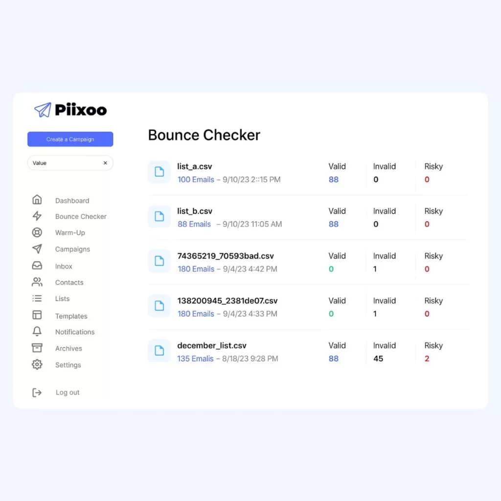 Piixoo Email Automation Bounce Checker 2
